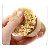 Perie De Curatat Vase Si Alimente, Din Lemn De Fag, 8 X 5 Cm, Perie Din Sisal, Bej - vivimall.ro