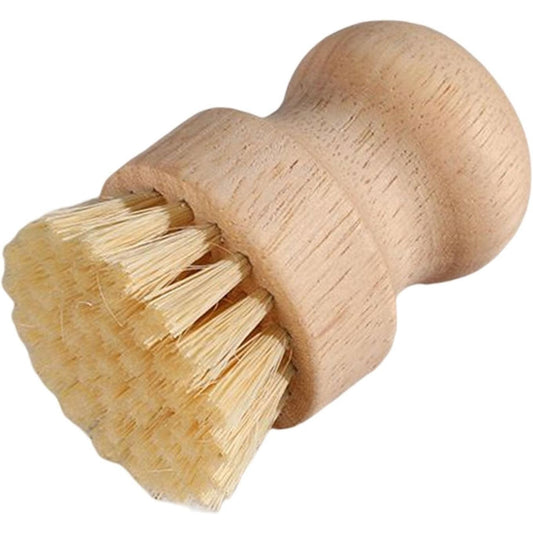 Perie de Curatat Vase si Alimente, Vivimall, din Lemn de Fag, 8 x 5 cm, Perie din Sisal, Bej - vivimall.ro