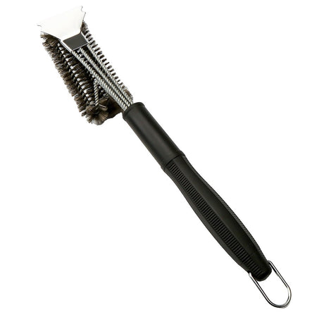 Perie De Sarma Pentru Gratar, Maner 45 Cm, Din Otel Inoxidabil, 45X7X10, Negru - vivimall.ro
