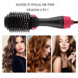 Perie Electrica De Par Fixa, Pentru Volum, Ceramica, 3 Setari De Temperatura, 1000W, Pentru Toate Tipurile De Par, -Roz - vivimall.ro
