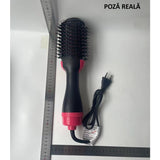 Perie Electrica De Par Fixa, Pentru Volum, Ceramica, 3 Setari De Temperatura, 1000W, Pentru Toate Tipurile De Par, -Roz - vivimall.ro