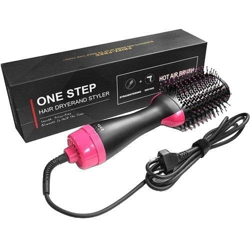 Perie Electrica De Par Fixa, Pentru Volum, Ceramica, 3 Setari De Temperatura, 1000W, Pentru Toate Tipurile De Par, -Roz - vivimall.ro