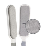 Perie Electrostatica, Vivimall, Pentru Curatarea Parului de pe Haine si Tapiterii, 2 Fete, Autocuratare, 33 x 7.5 cm, Gri - vivimall.ro