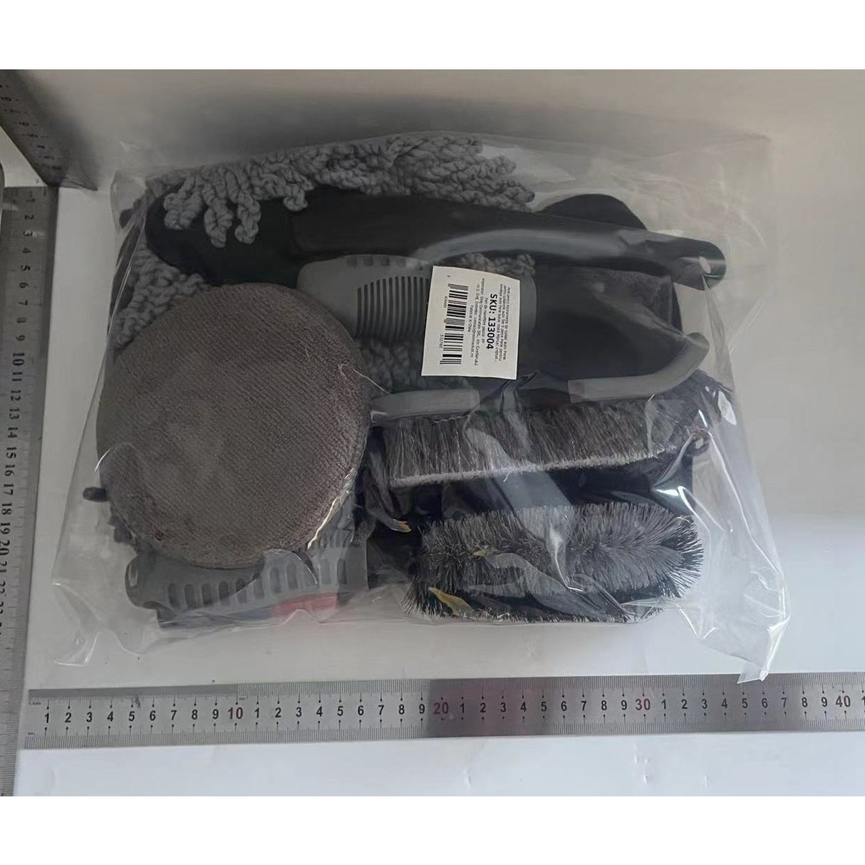 Set 9 Piese Pentru Spalat Auto, Din Plastic Si Microfibra, Perii Si Lavete - vivimall.ro