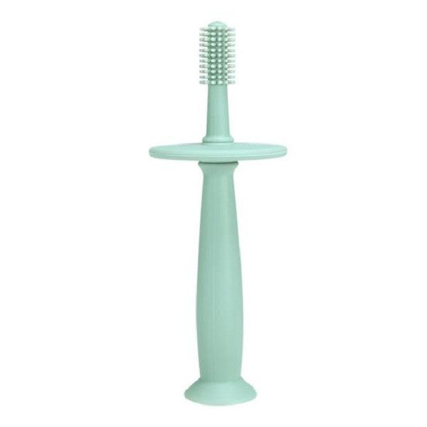 Periuta De Dinti Din Silicon Pentru Bebelusi, Fara Bpa, 360 Grade, Bariera Anti-Inghitire, Maner Ergonomic,