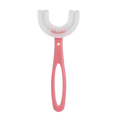 Periuta De Dinti In Forma De U, Pentru Copii 6-12 Ani, Peri Moi, 12 Cm, Model Inima, Culoare - vivimall.ro