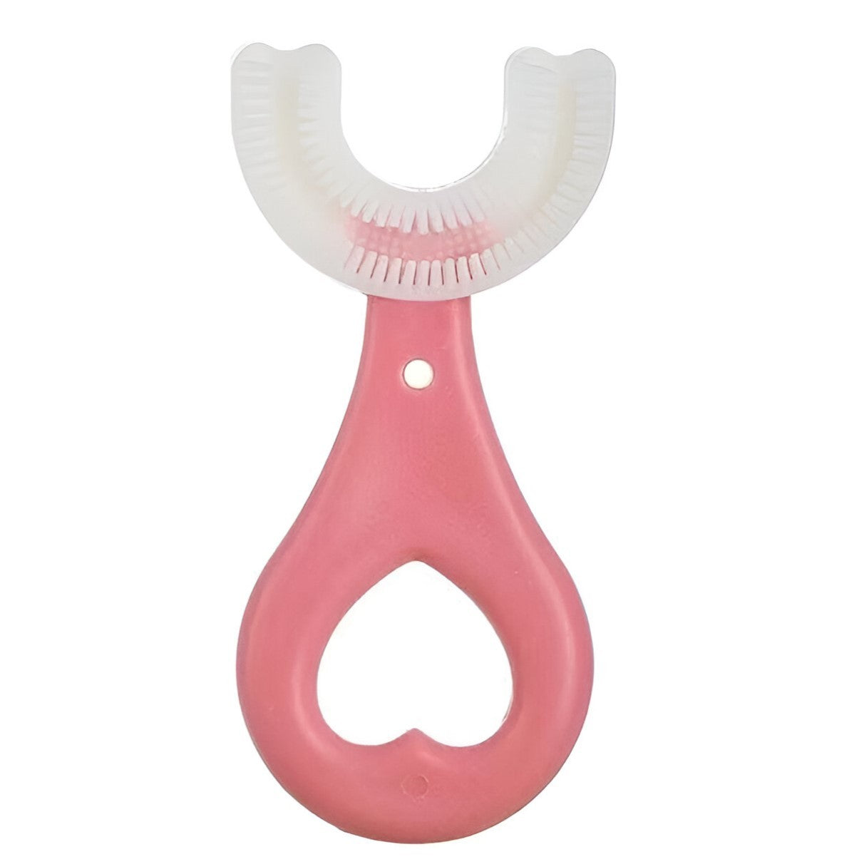 Periuta De Dinti In Forma De U, Pentru Sugari Si Copii 2-6 Ani, Peri Moi, 9 Cm, Model Inima, Culoare - vivimall.ro