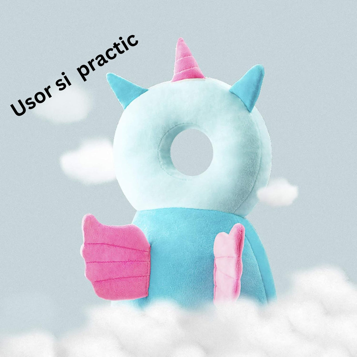Perna Tip Rucsac Pentru Protectia Capului, Tetiera Tip Unicorn, Pentru Bebelusi, 180 G