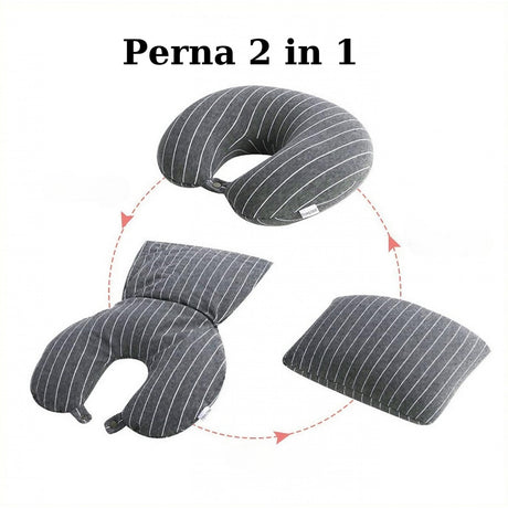 Perna De Calatorie, 2 In 1, Cu Particule De Spuma Cu Memorie