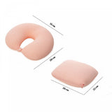 Perna de calatorie, Vivimall , 2 in 1, cu Particule de Spuma cu Memorie, Roz, Resigilat - vivimall.ro