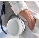 Perna de Calatorie in Forma de U, Flippy, Pentru Gat si Cap, Umplutura din Spuma cu Memorie, 30x30 cm, Sistem Prindere Capse, Cutie de Depozitare, Bleu