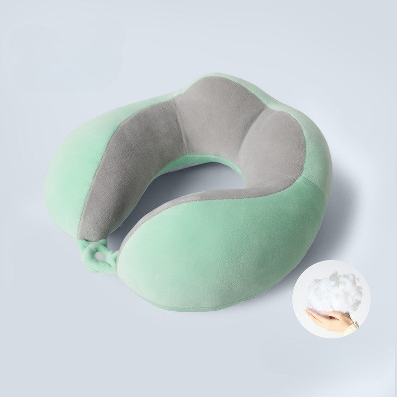 Perna De Voiaj Pentru Gat, Din Bumbac, 4 Cocoase Pentru Confort, Accesoriu De Voiaj, Birou, Masina, Sistem Prindere Capse