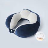 Perna De Voiaj Pentru Gat, Din Bumbac, 4 Cocoase Pentru Confort, Accesoriu De Voiaj, Birou, Masina, Sistem Prindere Capse