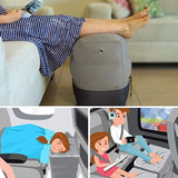 Perna Gonflabila Multifunctionala, Flippy, pentru Picioare, Cap, 3 Straturi, Inaltime Reglabila, 17.8 x 25.4 x 42.9 cm, Gri Inchis