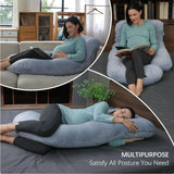 Detaliu husă detașabilă pernă gravide Flippy, material jersey gri moale