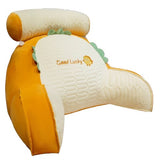 Perna Multifunctionala, Flippy, Spatar pentru Pat, Protectie Lombara, Marime Medie, 60 x 40 cm, din Latex, Model Pui, Portocaliu - vivimall.ro