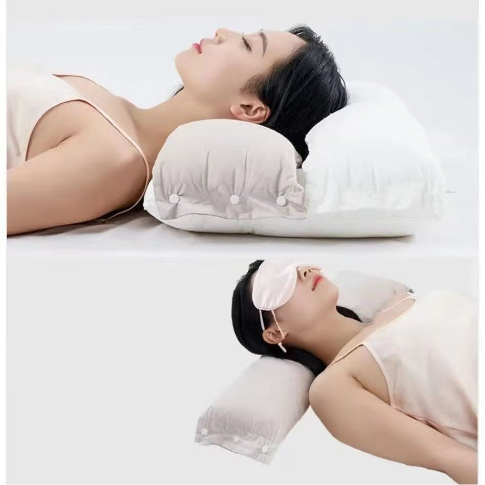 Perna Ortopedica 3 in 1, Flippy, Strat Dublu, Protectie Cervicala, pentru Adulti, 45 x 70 cm, Gri