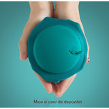Perna Pentru Gat Portabila, Umflare Prin Apasare, Usor De Depozitat, Imbracata In Material Catifelat, In Forma De U, 40 X 28 Cm, Verde - vivimall.ro