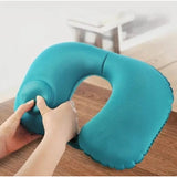 Perna Pentru Gat Portabila, Umflare Prin Apasare, Usor De Depozitat, Imbracata In Material Catifelat, In Forma De U, 40 X 28 Cm, Verde - vivimall.ro