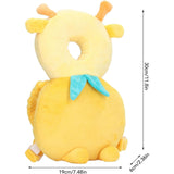 Perna tip Rucsac pentru Protectia Capului, Flippy, Tetiera tip Girafa, pentru Bebelusi, 33x6x19 cm, 180 g, Galben