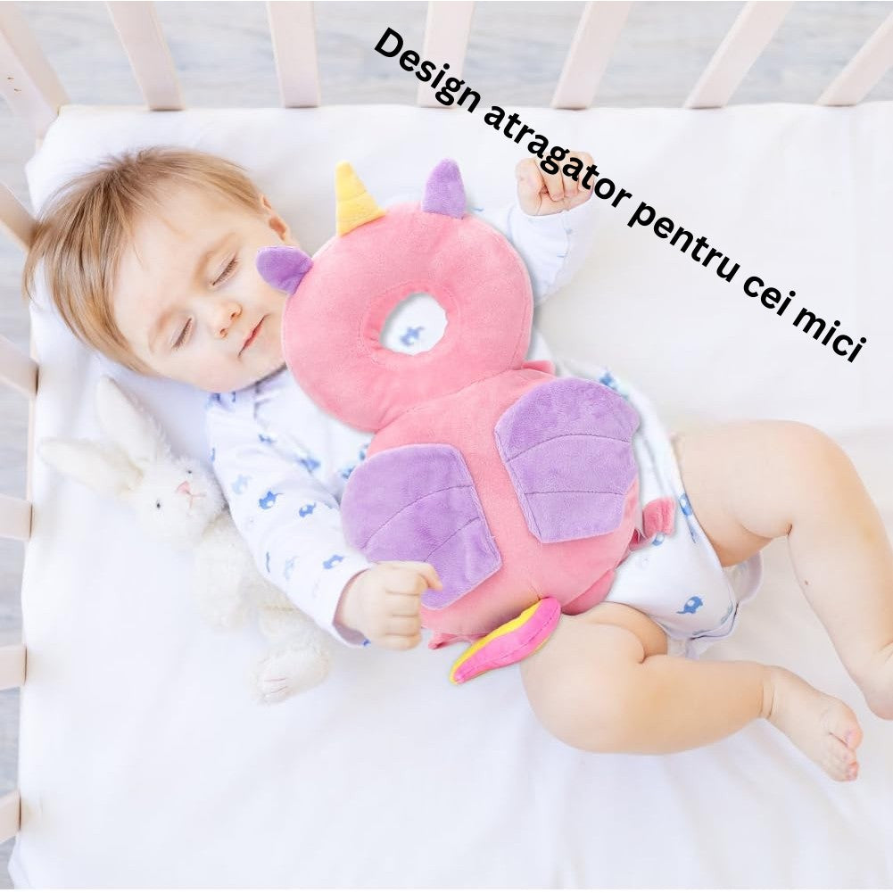 Perna Tip Rucsac Pentru Protectia Capului, Tetiera Tip Unicorn, Pentru Bebelusi, 180 G