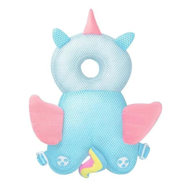 Perna Tip Rucsac Pentru Protectia Capului, Tetiera Tip Unicorn, Pentru Bebelusi, Design Tip Plasa, 180 G