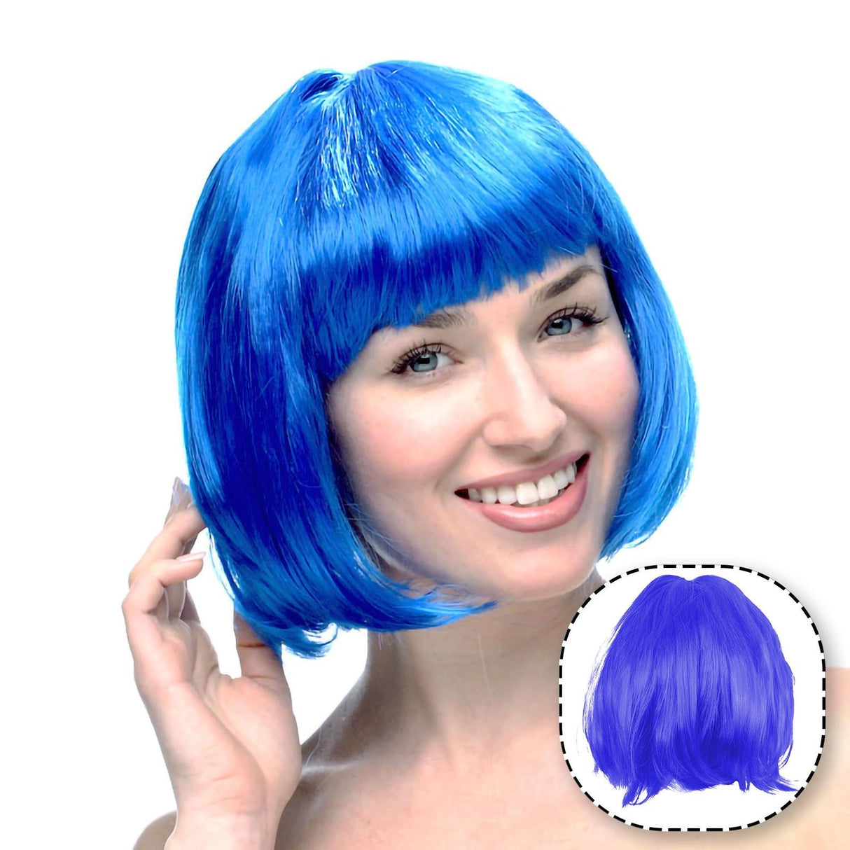 Peruca Cosplay, Tunsoare Bob Cu Breton, Pentru Carnaval, Halloween, Petreceri Tematice, Din Pet, Marime Universala - vivimall.ro