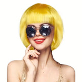 Peruca Cosplay, Tunsoare Bob Cu Breton, Pentru Carnaval, Halloween, Petreceri Tematice, Din Pet, Marime Universala - vivimall.ro