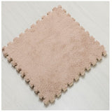 Set 10 Piese Covor Tip Puzzle, Spuma Eva, Pufos, Crem - vivimall.ro
