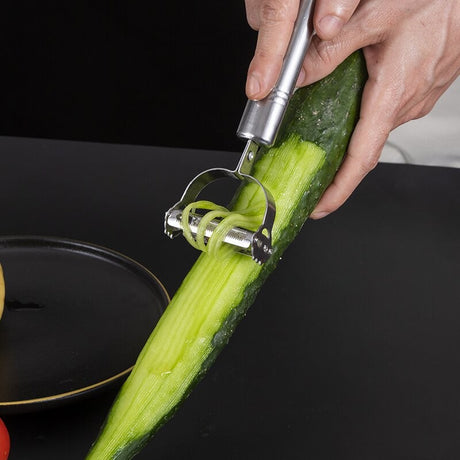 Accesorii De Curatat Decojit Fructe Legume, Set 3 Piese, Feliator Cutit Decojitor, Legume Si Fructe, Din Otel Inoxidabil, Cu Maner, Argintiu - vivimall.ro