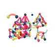 Piese Magnetice pentru Copii, Flippy, Set din 128 de Piese de diferite Culori, Constructor Magnetic cu Posibilitatea de a Construii forme Nelimitate, Multicolor - vivimall.ro