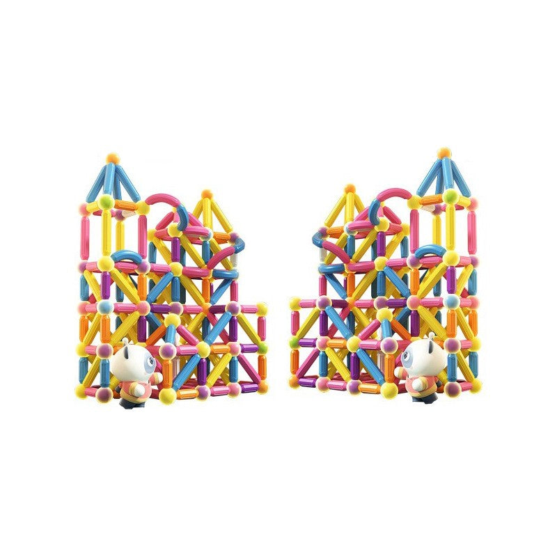 Piese Magnetice pentru Copii, Flippy, Set din 258 de Piese de diferite Culori, Constructor Magnetic cu Posibilitatea de a Construii forme Nelimitate, Multicolor - vivimall.ro