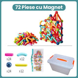 Detaliu piese magnetice Flippy colorate cu magneți integrați, structuri 3D asamblate