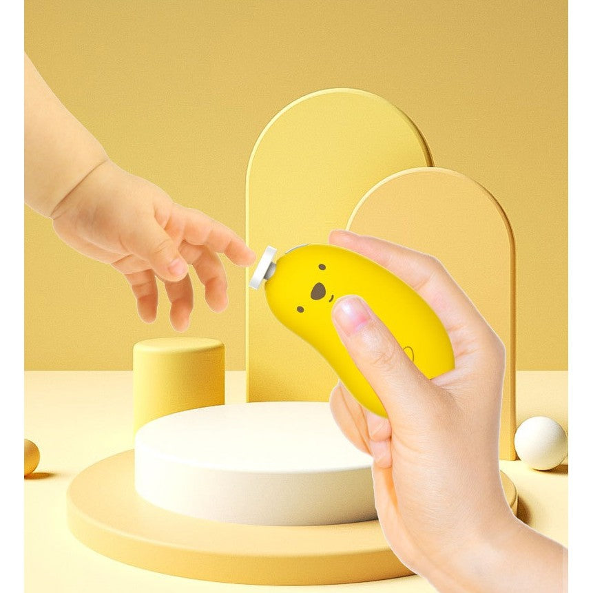 Pila Electrica, Vivimall, pentru Bebelusi si Adulti, din ABS, Incarcare USB, 6 Accesorii, cu Lumina Led, 8.8 x 4.9 cm, Galben