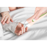 Pila Electrica, Vivimall, pentru Copii si Bebelusi, din ABS, 6 Accesorii, cu Lumina LED, 9.5 x 6 x 17 cm, Verde/Roz