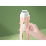 Pila Electrica, Vivimall, pentru Copii si Bebelusi, din ABS, 6 Accesorii, cu Lumina LED, 9.5 x 6 x 17 cm, Verde/Roz