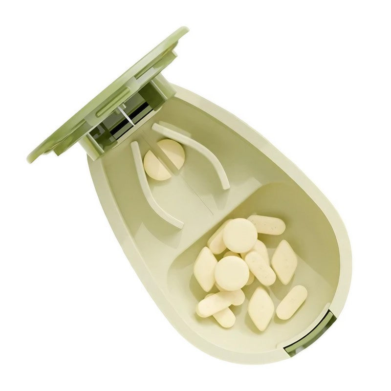 Cutie Taiat Pastile si Depozitare Medicamente, Flippy, Galbena, 8x5x2.65 cm, Compacta si Portabila, Ideala Pentru Calatorii