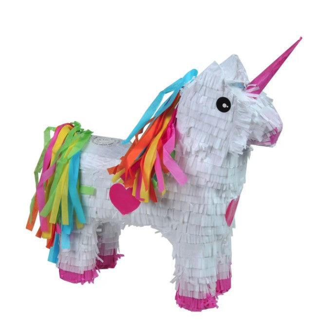 Pinata Unicorn pentru Petrecere, Flippy, Pinata din Hartie si Carton, Pinata pentru Copii, 50 x 35 x 10 cm, Alb - vivimall.ro