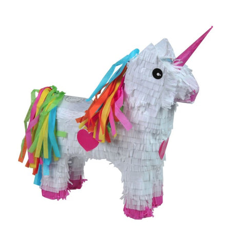Pinata Unicorn pentru Petrecere, Flippy, Pinata din Hartie si Carton, Pinata pentru Copii, 50 x 35 x 10 cm, Alb - vivimall.ro