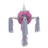 Pinata Rotunda pentru Petrecere, Flippy, Detalii Argintii, din Hartie si Carton, Pinata pentru Copii, 76 x 50 x 50 cm, Roz - vivimall.ro