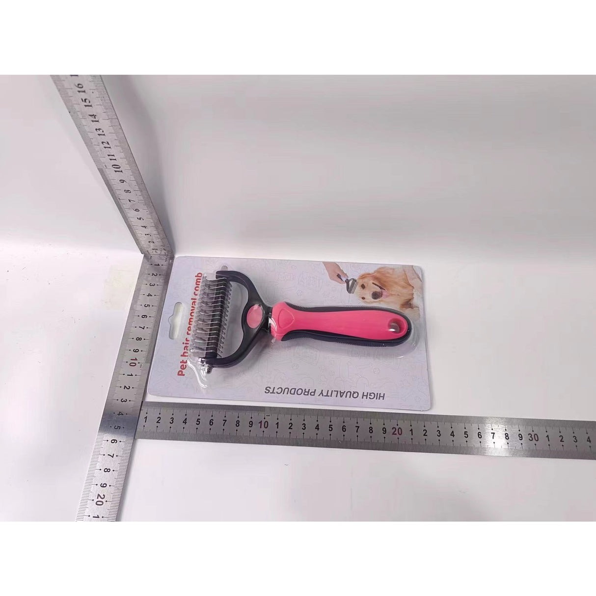 Pieptene pentru Părul de Animale, Vivimall, Dispozitiv de Îngrijire cu Două Fețe, Îndepărtarea părului, Roz - vivimall.ro