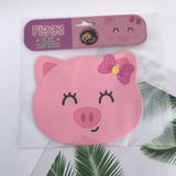 Suport pentru Pahar, Vivimall, Model Urs Purcelus, din PVC, 15.5x15.5 cm, Rezistent la Caldura, Roz - vivimall.ro