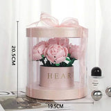 Set de Constructie Trandafiri, Vivimall, 20.5x19.5cm, Buchet de Trandafiri in Cutie Roz - vivimall.ro