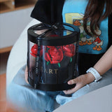 Set De Constructie Trandafiri, Buchet De Trandafiri Rosii In Cutie Neagra - vivimall.ro