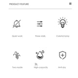 Umidificator Cu Duza Dubla, De Capacitate Mare 3L