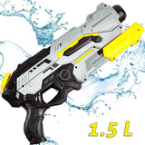 Pistol cu Apa de Inalta Presiune pentru Copii, Vivimall, Jucarie Pistol cu Apa, Capacitate 1.5 L, 43 x 20 x 4 cm, Petrecerile de Vara, 4-12 Ani, Negru Gri - vivimall.ro