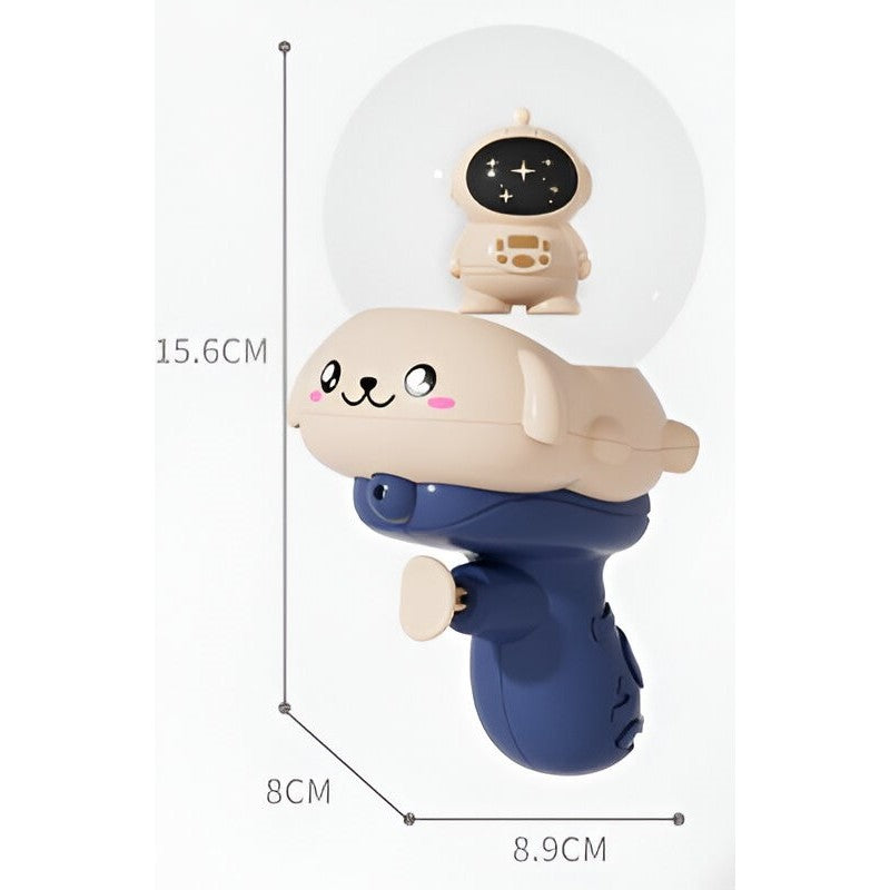 Pistol cu Apa pentru Copii, Vivimall, Multifunctional, Capacitate 250 mL, Model Astronaut, 15.6x8x8.9 cm, ABS, Albastru - vivimall.ro