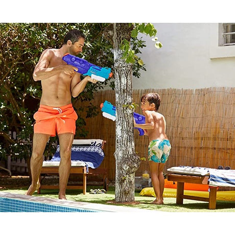 Pistol Cu Apa Pentru Copii, Rezervor De 1500 Ml, Maner De Transport, Pentru Piscina/Plaja, 3 Ani+, Bleumarin, Lungime 44 Cm - vivimall.ro
