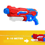 Pistol cu Apa, Vivimall, +6 Ani, Rezervor 1200 ml, din Plastic, 40 x 7 x 20 cm, Rosu/Albastru - vivimall.ro