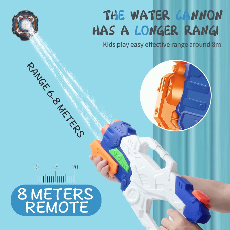 Pistol Cu Apa Pentru Copii, Rezervor, Pentru Piscina/Plaja, 6Ani+, 3 Duze, Multicolor, 1000Ml - vivimall.ro